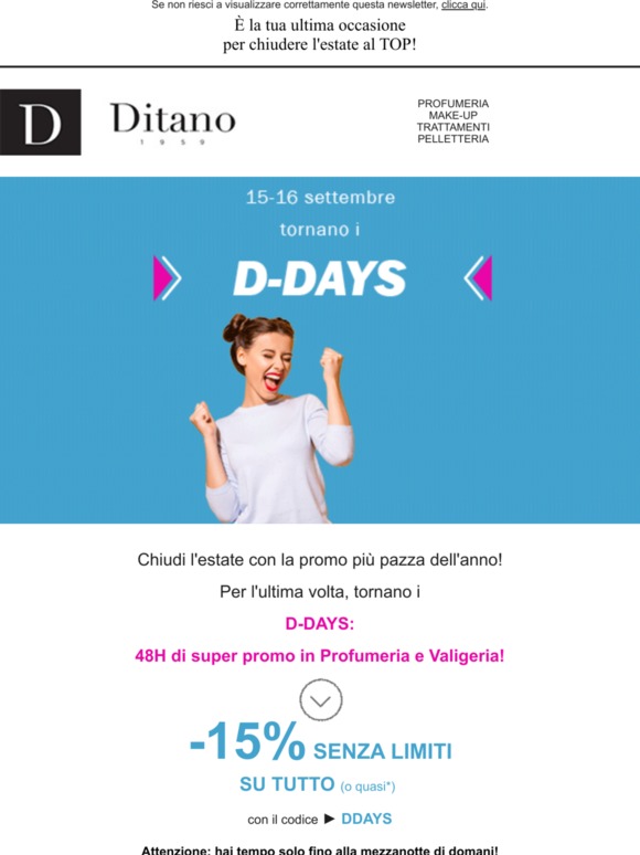 ⏰ Sono iniziate le 48H più pazze dell'anno ➡ -15% senza limiti! #DDAYS 🎊
