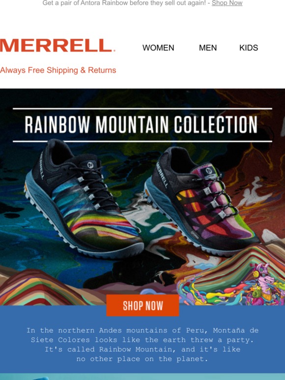 rainbow mountain merrell