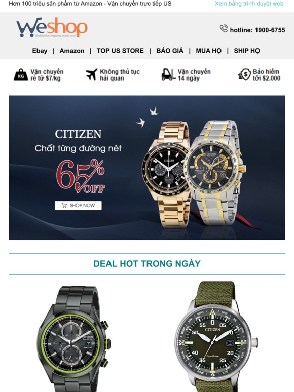 Deal hời đồng hồ Citizen đẳng cấp từ eBay US 😍