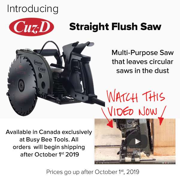 Busy Bee Tools New Straight Flush Saw Exclusive Milled