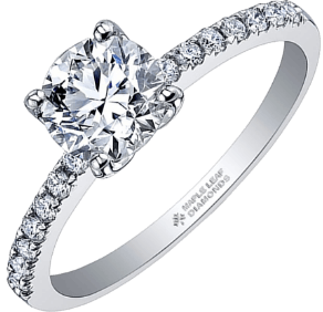 maple leaf diamonds 18ct white gold diamond halo engagement ring