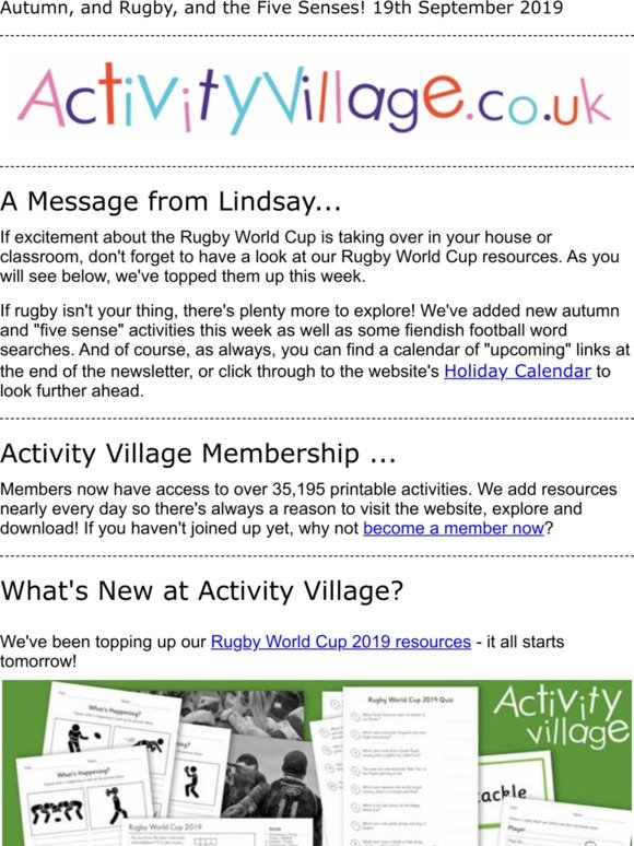 What's New at Activity Village?