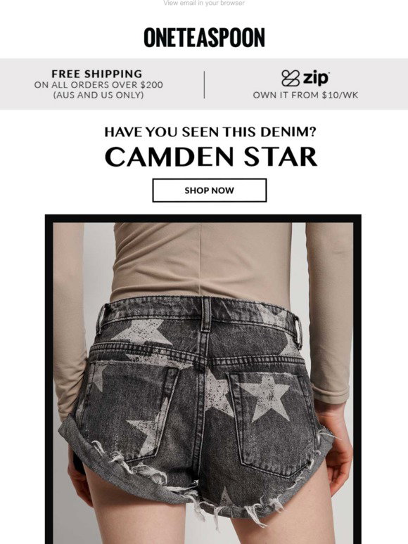 One Teaspoon: NEW | star print denim 