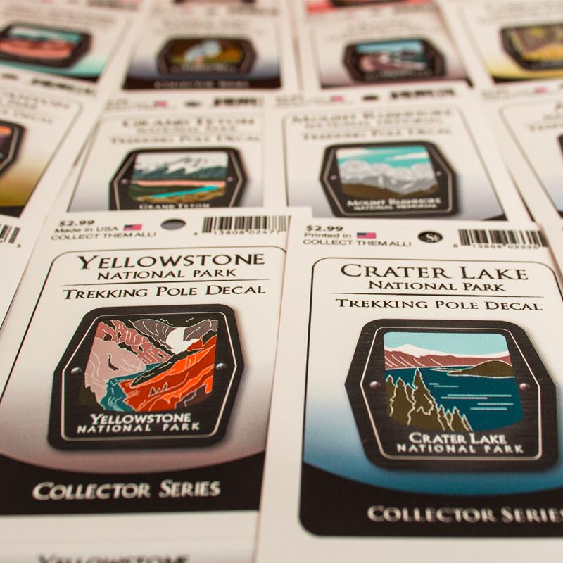 eParks 20 Off Hiking Medallion and Trekking Pole Decals Milled