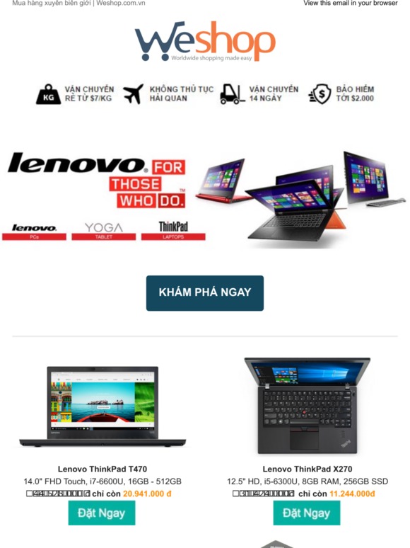 🔥 Đồ công nghệ Lenovo từ USA ưu đãi lên tới 50%