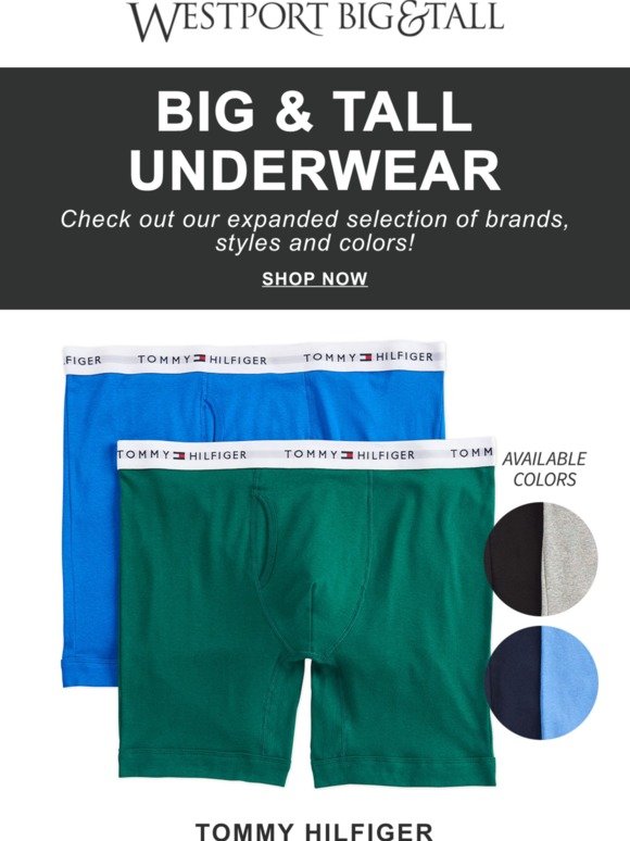 Westport Big and Tall: Big & Tall underwear | Milled