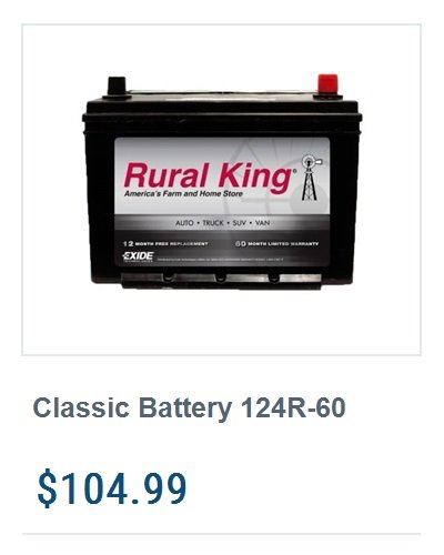 Rural Kingcom Rudy Special Heavy Duty Commercial Battery Only 5999 Milled
