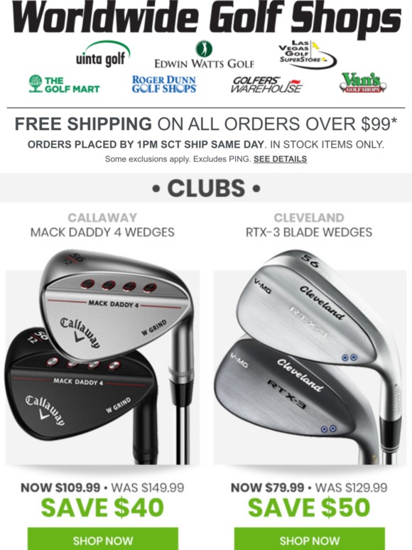 Edwin Watts Golf Swing Into the Week With Featured Savings In All