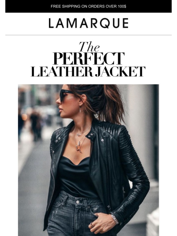 lamarque pleated leather jacket