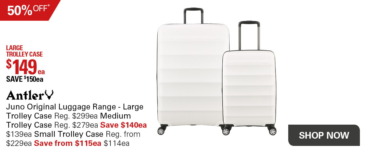 harris scarfe suitcase sale