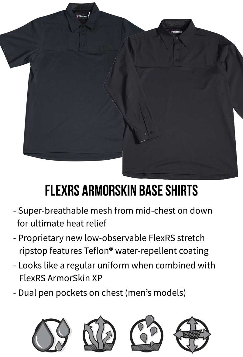 Details about   NEW Blauer FlexRS Dark Navy Short Sleeve Ripstop Armorskin Base Shirt 8362