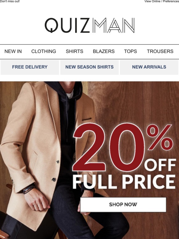 🚨 20% OFF FULL PRICE 🚨 Hurry, limited time only!