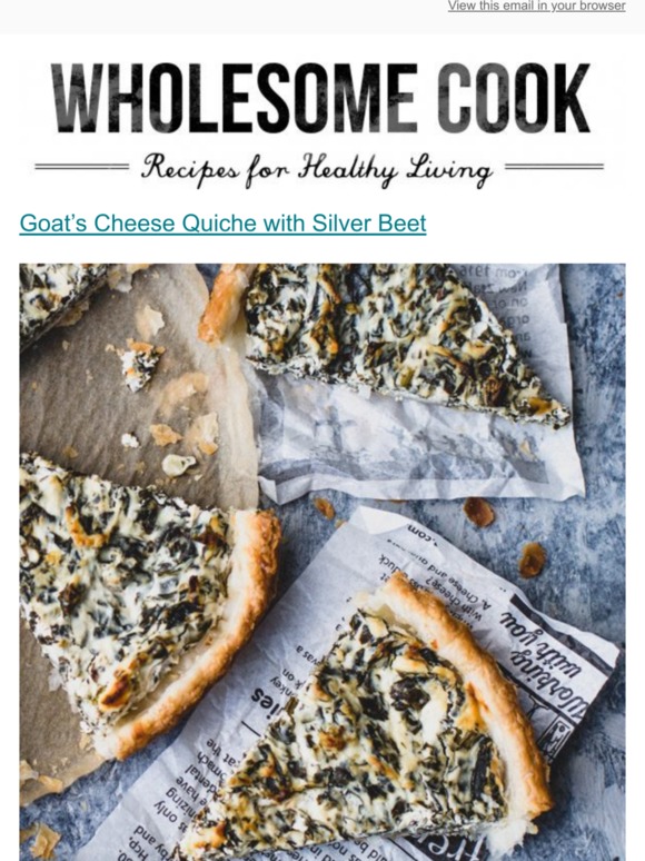 [New Post] Goat’s Cheese Quiche with Silver Beet