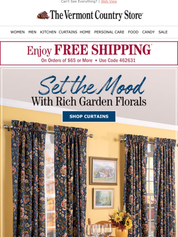 The Vermont Country Store We Have Your Favorite Curtains Free