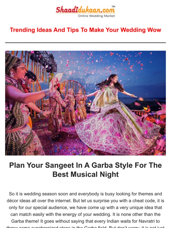 Plan Your Sangeet In A Garba Style For The Best Musical Night
