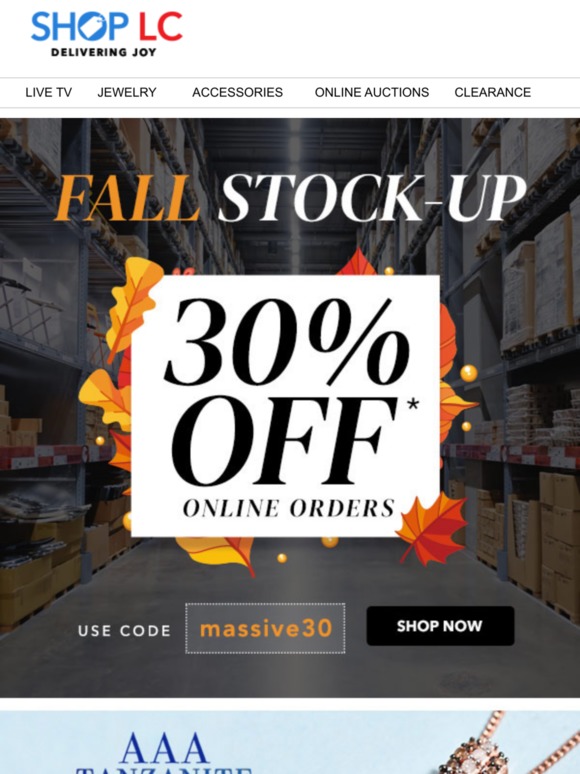Starting now: 30% off online orders 🍂