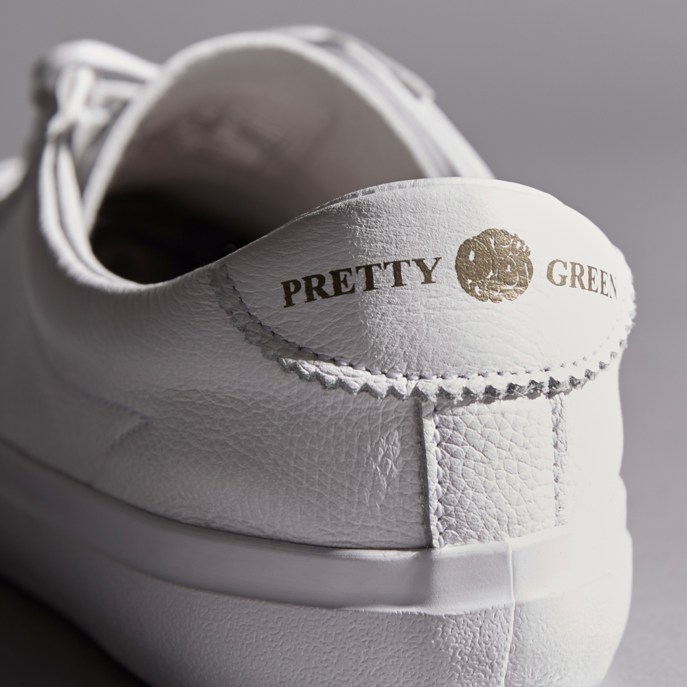 pretty green leather trainers