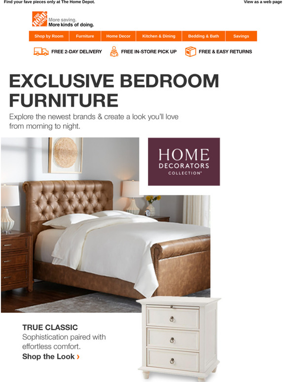 Home Depot: NEW! The Bedroom Furniture Brands You've Been Dreaming Of ...