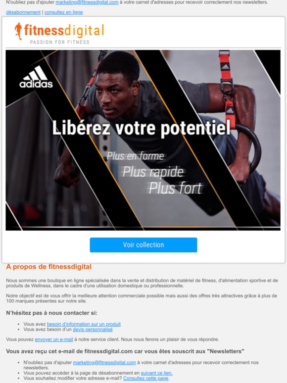 Adidas. Pour les sportifs comme toi, -