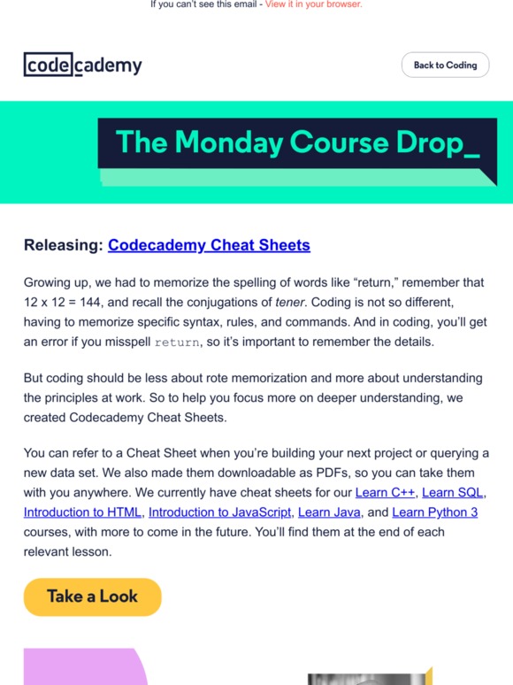Learn SQL with Codecademy and Periscope Brand New Cheat Sheets from