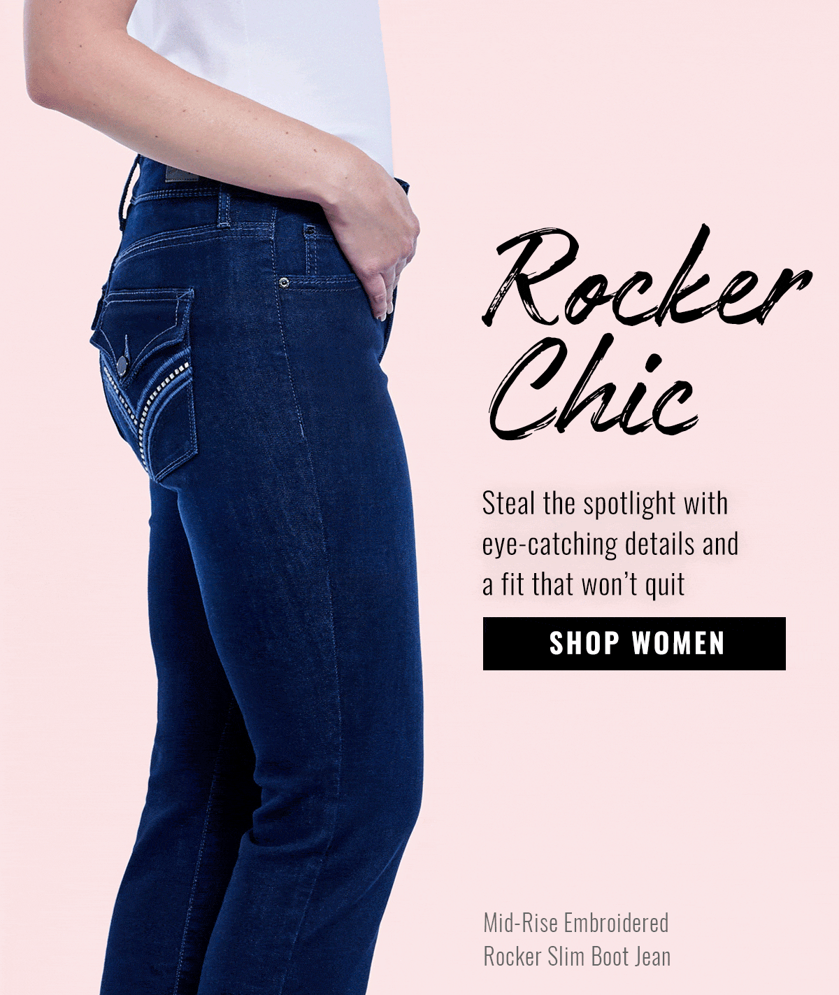 New jeans with rock 'n' roll style 