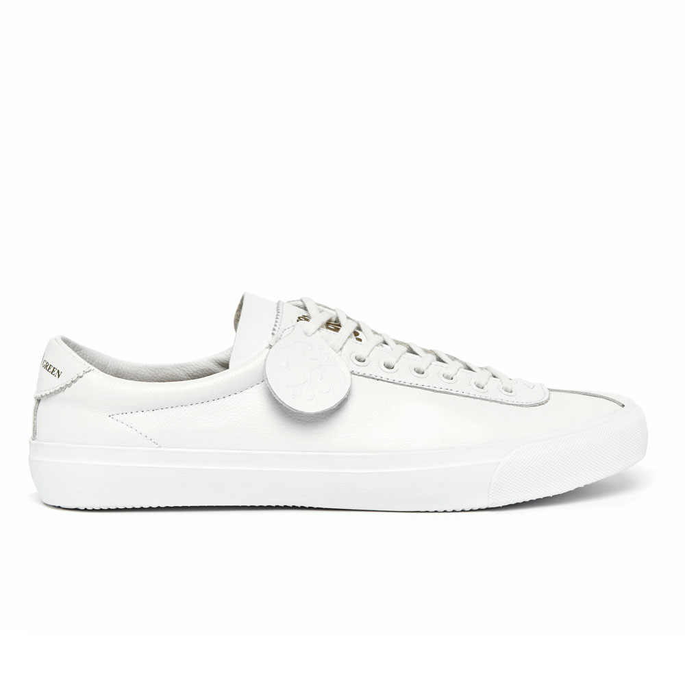 pretty green leather trainers