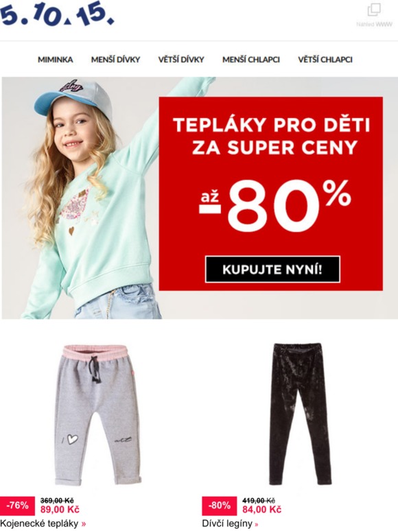 ★★ Tepláky za super ceny!