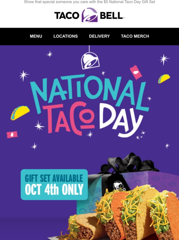 Taco Bell National Taco Day is Friday! 🌮🎁🙌 Milled