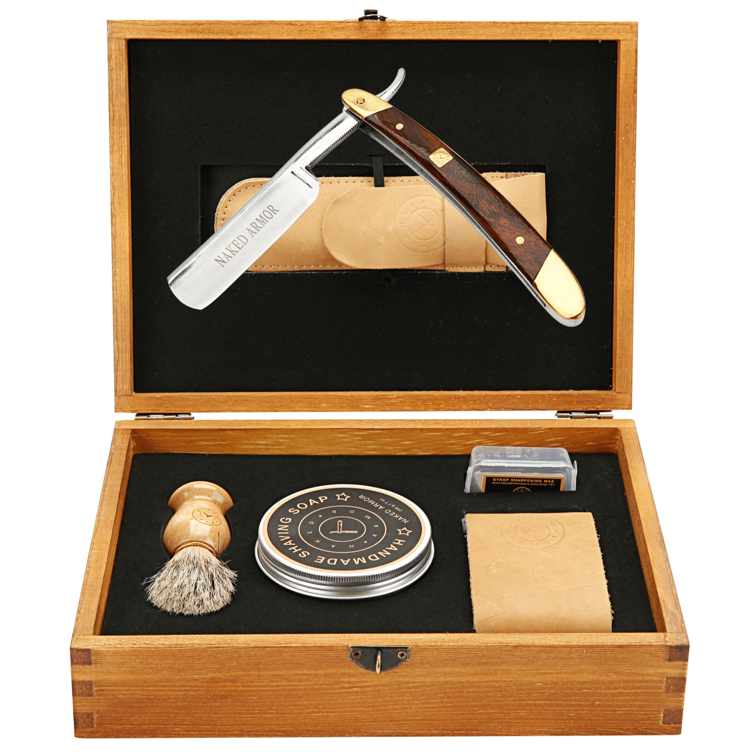 naked armor solomon straight razor shaving kit