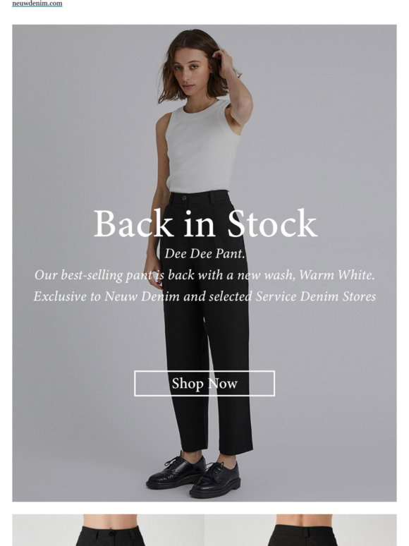 Neuw: BACK IN STOCK: DEE DEE PANT | Milled