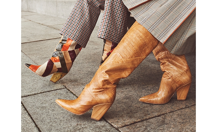 tory burch lila patchwork boot
