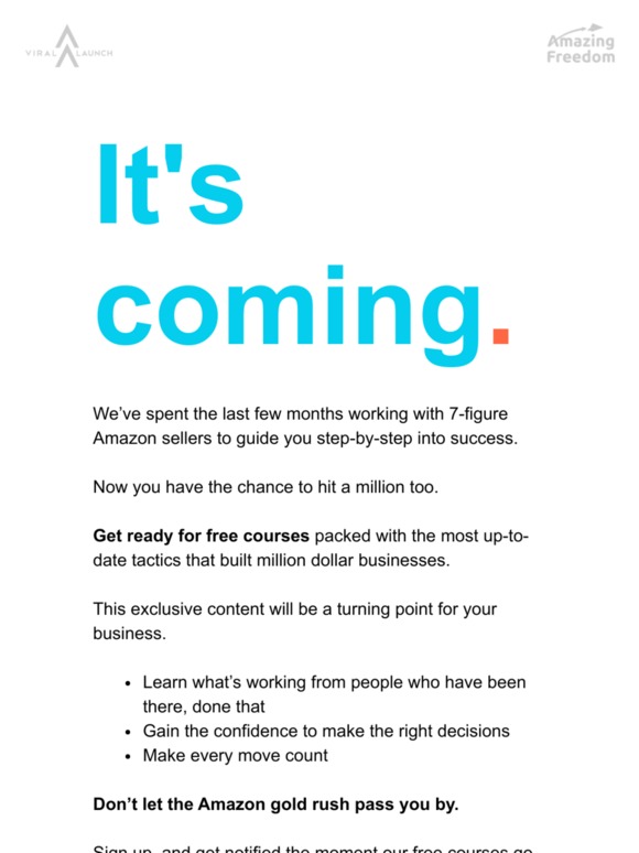 Something BIG (and free) is coming…