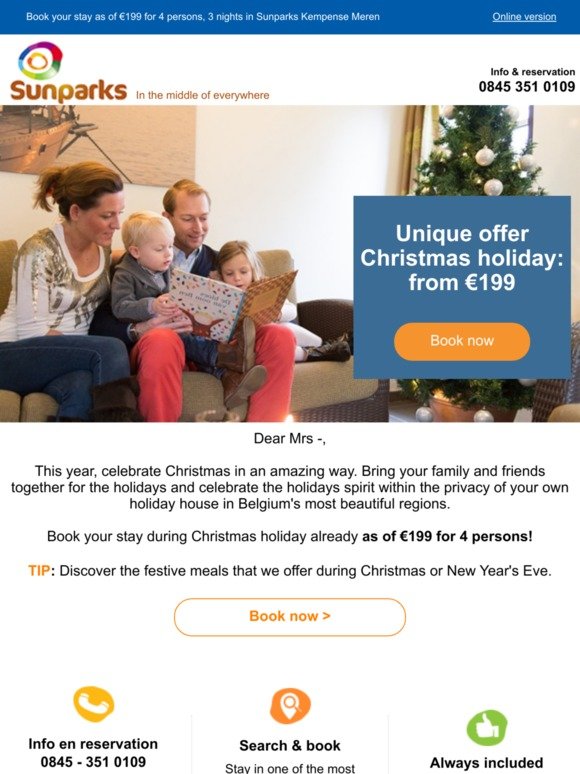 ☃ Celebrate Christmas from €199