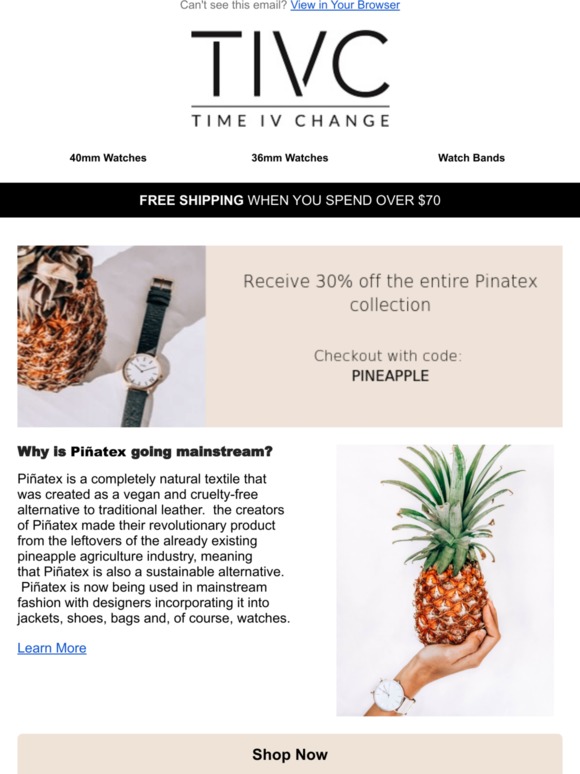 Shake your pineapples! 🍍  Our Pinatex collection is on sale!