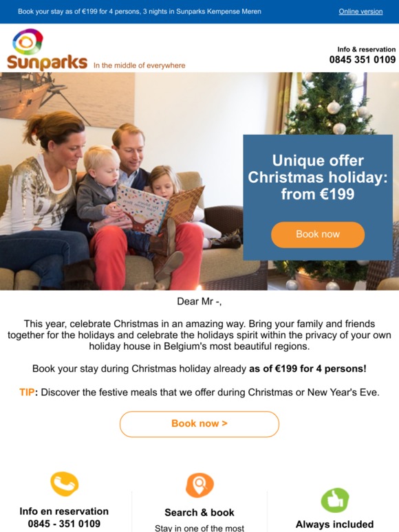 ☃ Celebrate Christmas from €199