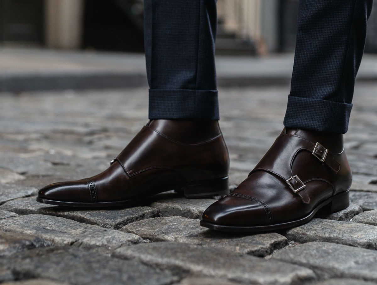 paul evans double monk strap