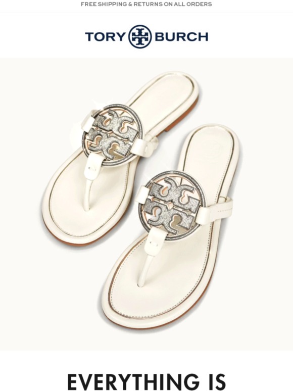 tory burch miller silver embellished
