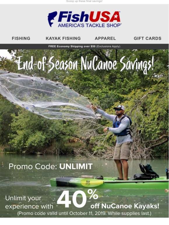 Hurry! Save 40 on NuCanoe Kayaks. Milled