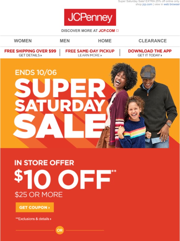 JC Penney One order of Supersized Savings, please! Milled