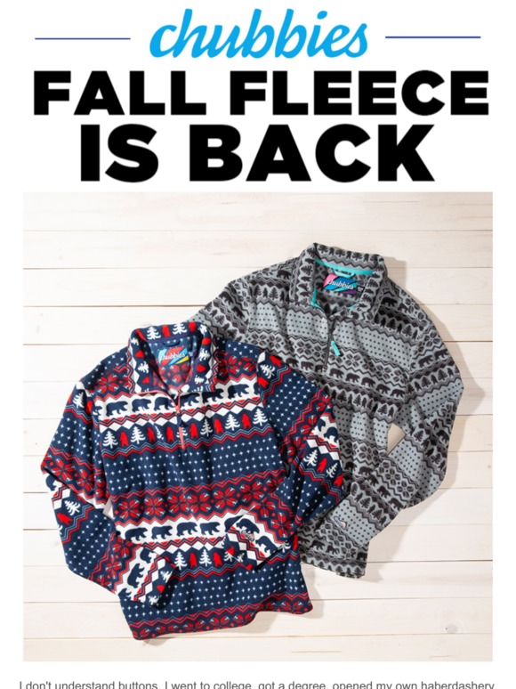 chubbies quarter zip