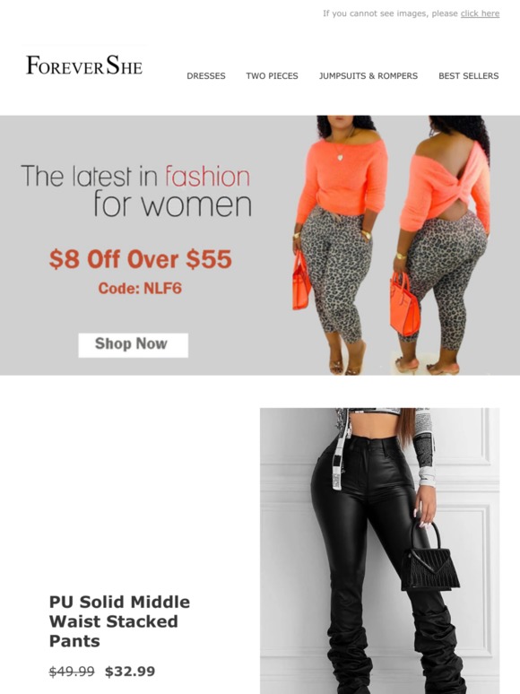 Thanks from Forevershe! $8 for Latest Fashions!