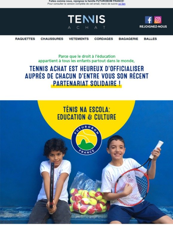 Tennis Achat se place sous le signe de la solidarité