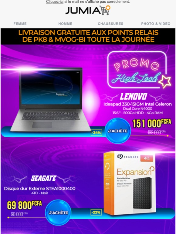 Jumia Cameroun Promo HighTech⭐ A partir de 69 800 F, Découvrez nos
