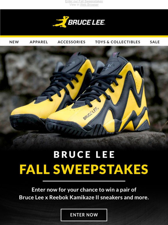 Bruce Lee x Reebok Kamikaze II Sneakers 
