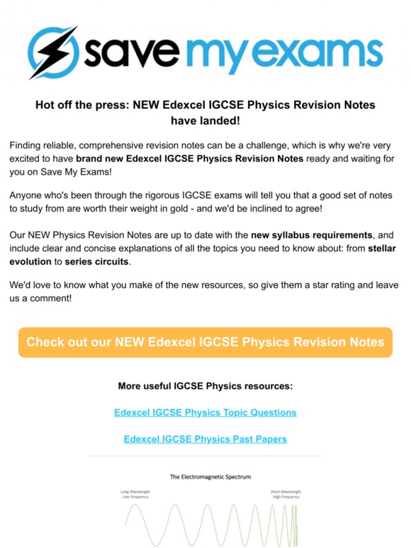 Save My Exams: New Edexcel IGCSE Physics Revision Notes On Save My ...