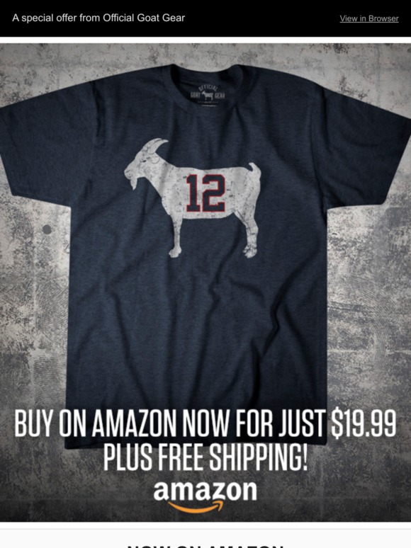 GOAT 12 T-Shirt Now on Amazon - Special Price and Free Shipping