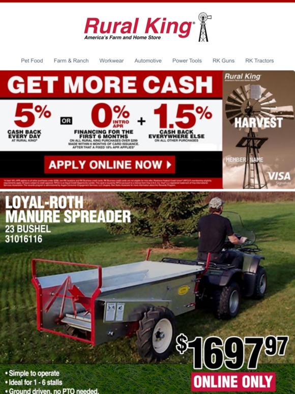 Rural The Best Compact Manure Spreader on the Market! Milled