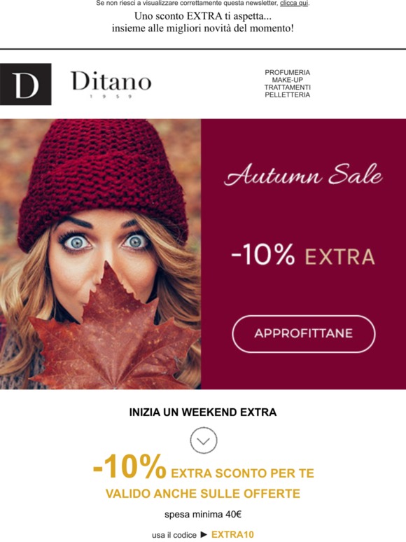 🎊 Inizia un weekend EXTRA con la super promo valida ANCHE SULLE OFFERTE! Approfittane subito.