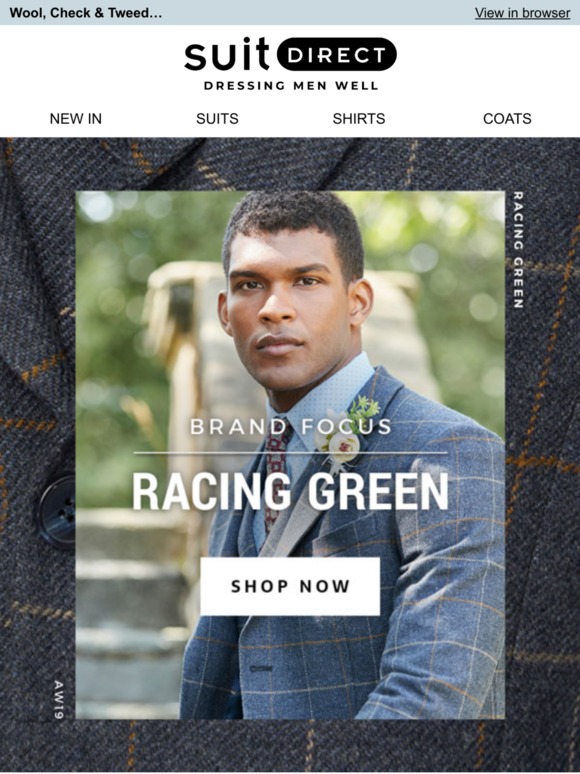 racing green suit sale