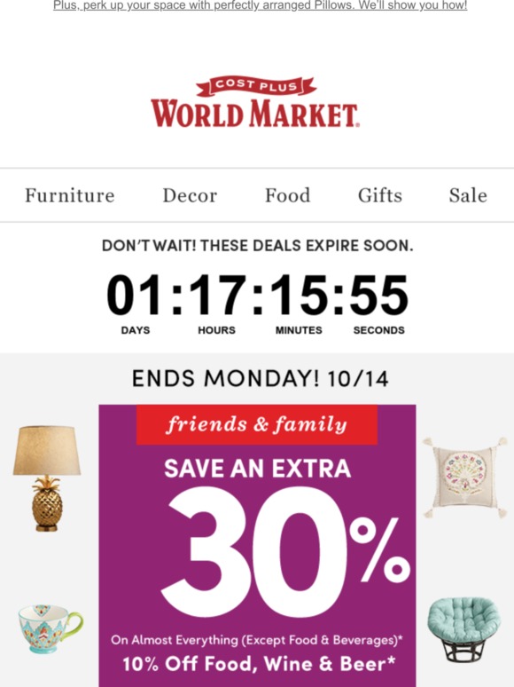 Cost Plus World Market: Open for our BIGGEST Coupon of the Year! | Milled